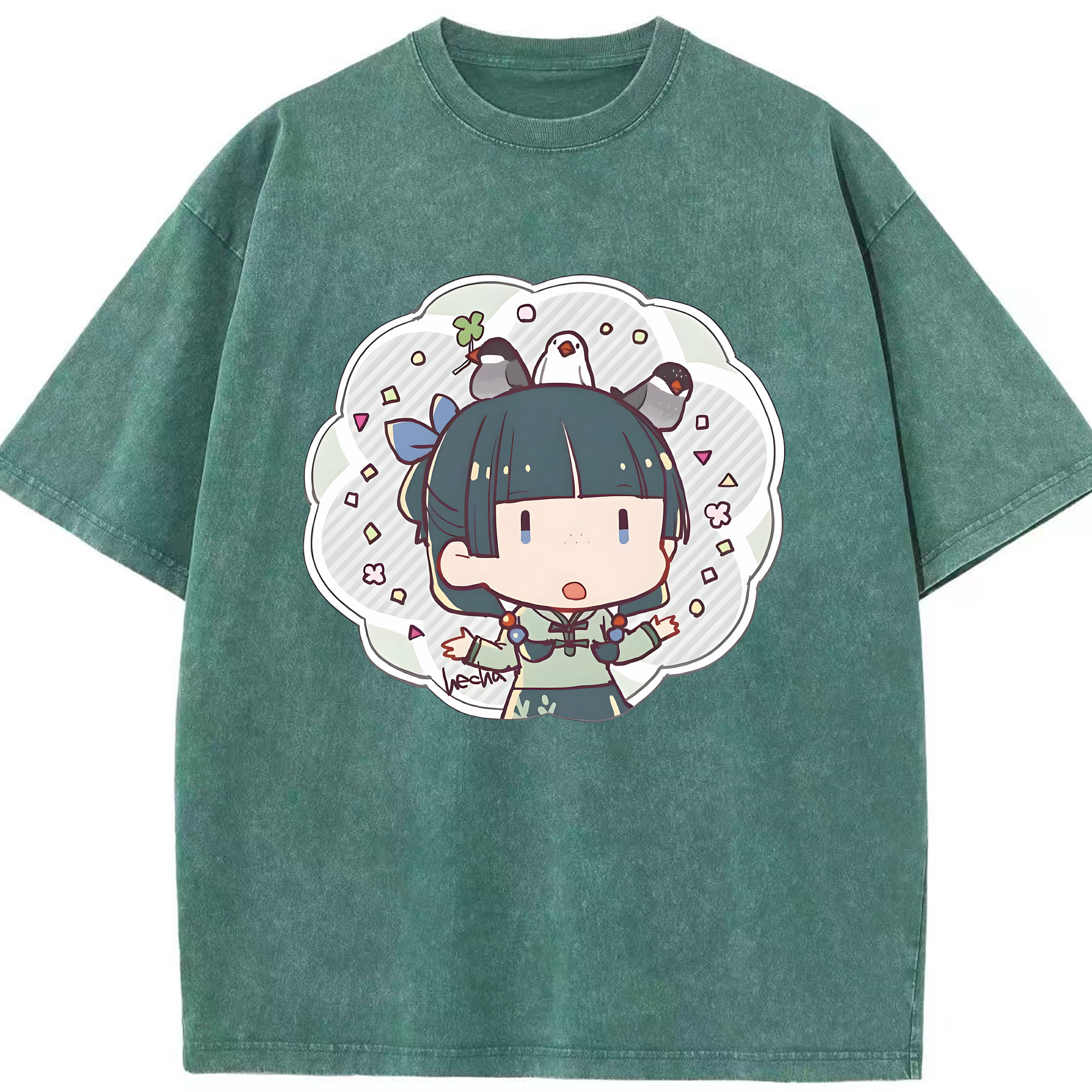 （画像用） 薬屋のひとりごと The Apothecary Diaries 綿100% ヴィンテージ風 半袖Tシャツ（フロントプリント）